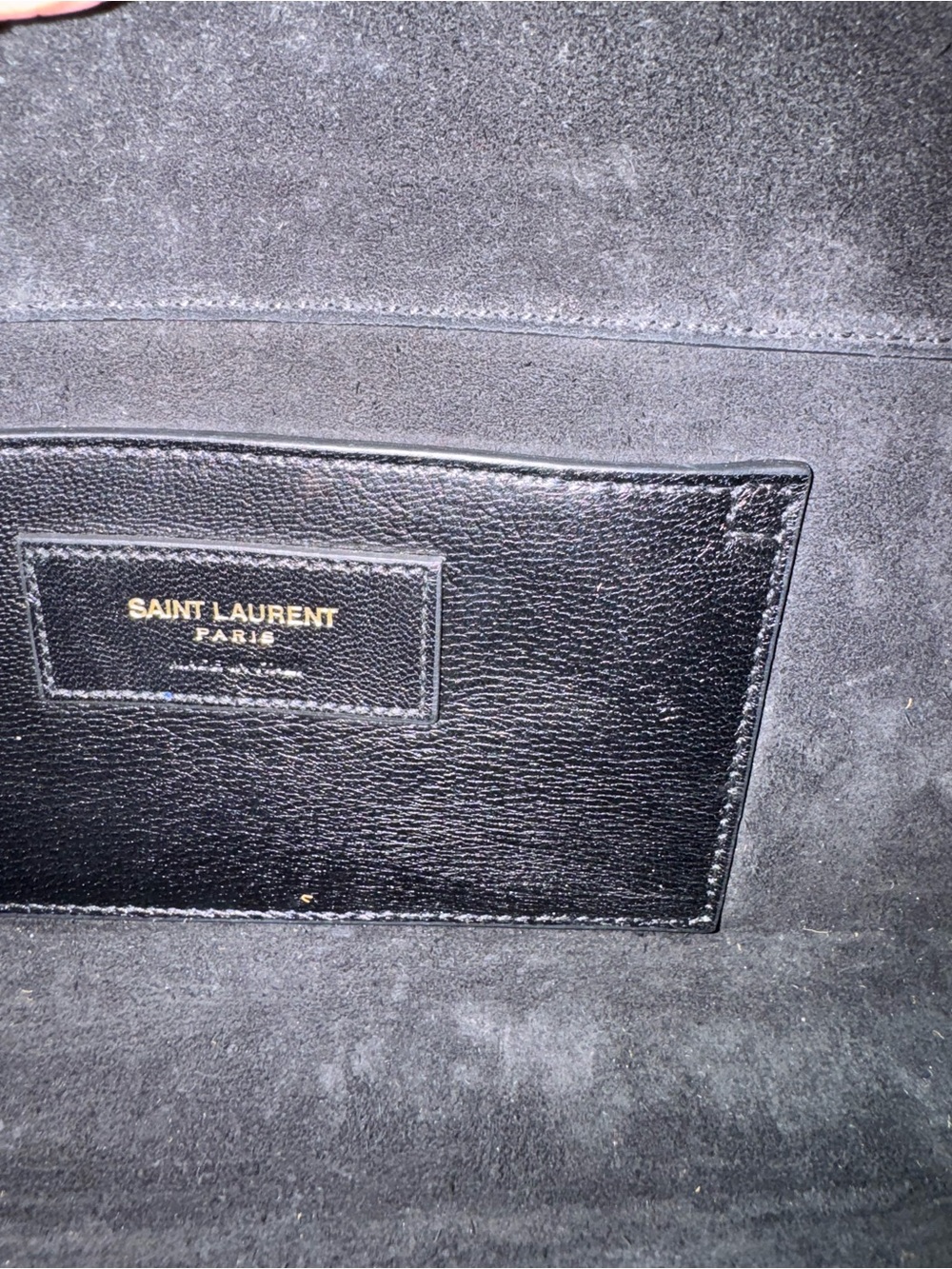 Saint Laurent Metallic Gold Leather YSL Logo Clutch - Picture 11 of 12